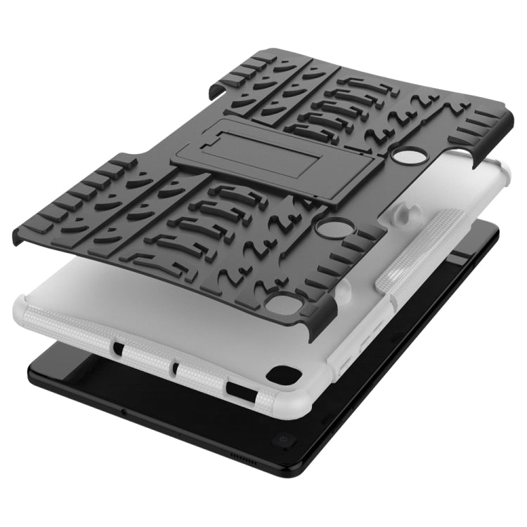 For Samsung Galaxy S6 Lite Tire Texture TPU+PC Shockproof Case  , with Holder & Pen Tray