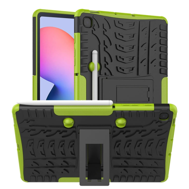 For Samsung Galaxy S6 Lite Tire Texture TPU+PC Shockproof Case  , with Holder & Pen Tray