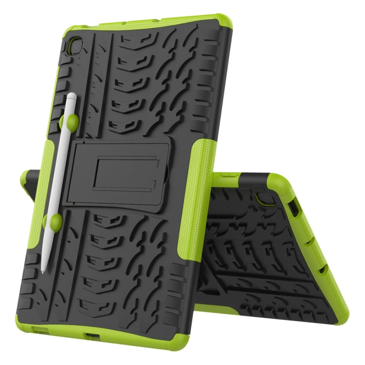 For Samsung Galaxy S6 Lite Tire Texture TPU+PC Shockproof Case  , with Holder & Pen Tray