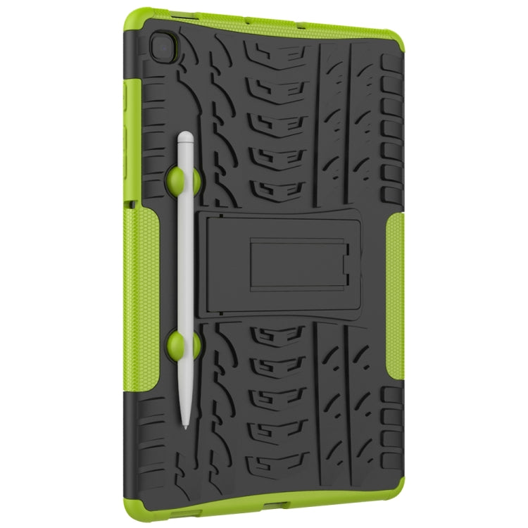 For Samsung Galaxy S6 Lite Tire Texture TPU+PC Shockproof Case  , with Holder & Pen Tray