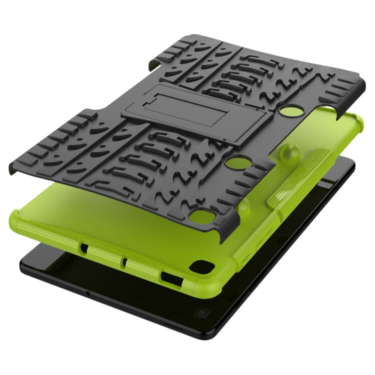 For Samsung Galaxy S6 Lite Tire Texture TPU+PC Shockproof Case  , with Holder & Pen Tray