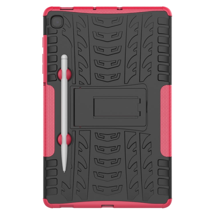 For Samsung Galaxy S6 Lite Tire Texture TPU+PC Shockproof Case  , with Holder & Pen Tray