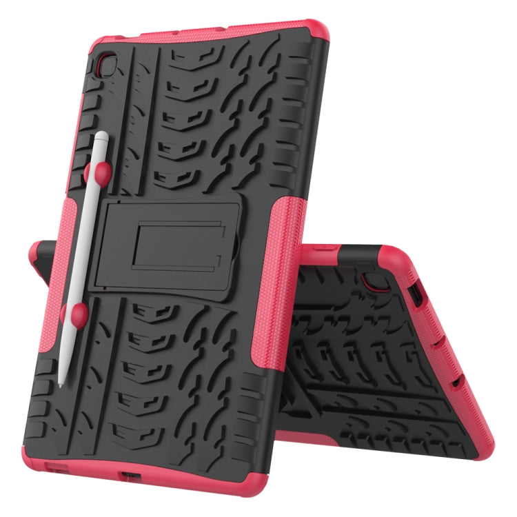 For Samsung Galaxy S6 Lite Tire Texture TPU+PC Shockproof Case  , with Holder & Pen Tray