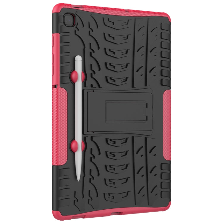 For Samsung Galaxy S6 Lite Tire Texture TPU+PC Shockproof Case  , with Holder & Pen Tray