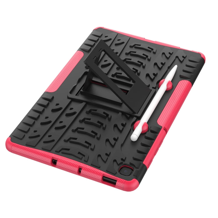 For Samsung Galaxy S6 Lite Tire Texture TPU+PC Shockproof Case  , with Holder & Pen Tray