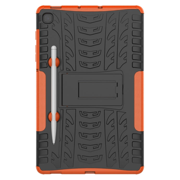For Samsung Galaxy S6 Lite Tire Texture TPU+PC Shockproof Case  , with Holder & Pen Tray