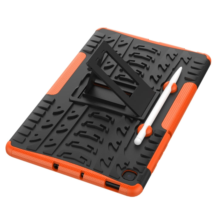 For Samsung Galaxy S6 Lite Tire Texture TPU+PC Shockproof Case  , with Holder & Pen Tray