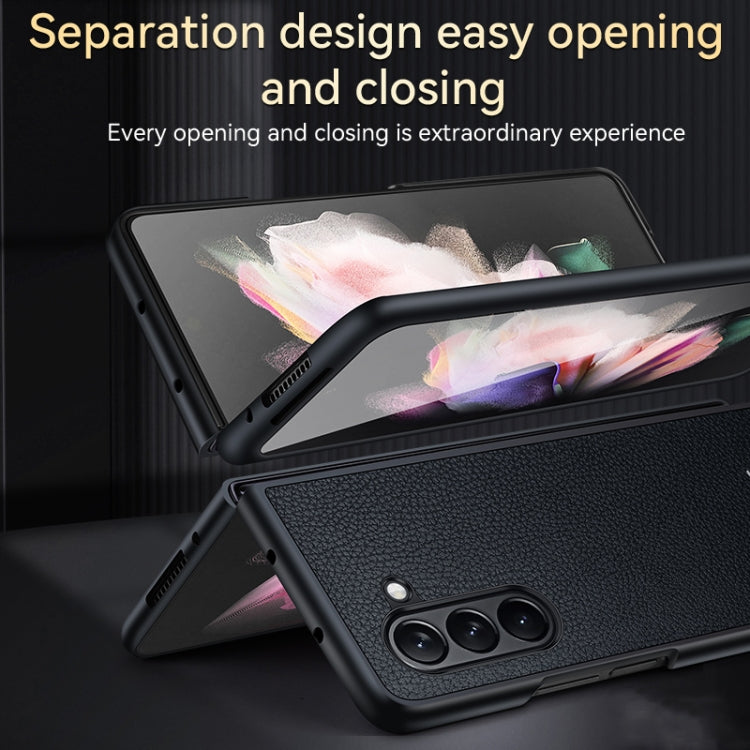 For Samsung Galaxy Z Fold5 SULADA Shockproof TPU + Litchi Texture Leather Phone Case