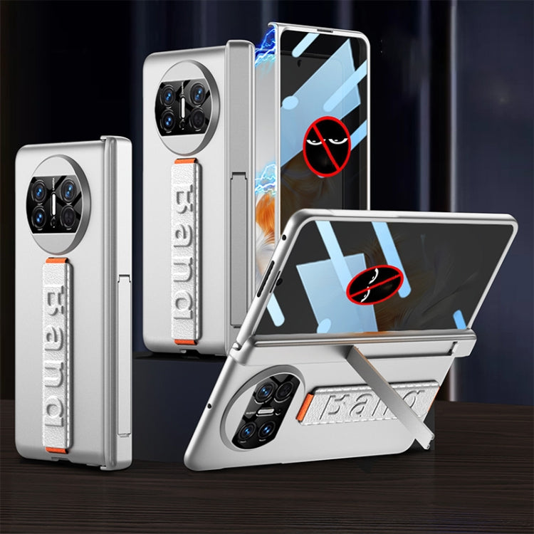 For Huawei Mate X3 Wristband Integrated Privacy Film Magnetic Hinge Phone Case
