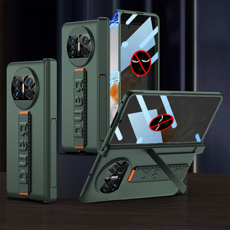 For Huawei Mate X3 Wristband Integrated Privacy Film Magnetic Hinge Phone Case