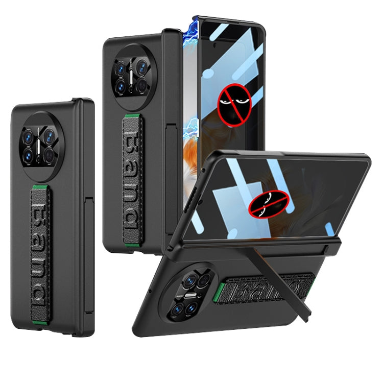 For Huawei Mate X3 Wristband Integrated Privacy Film Magnetic Hinge Phone Case
