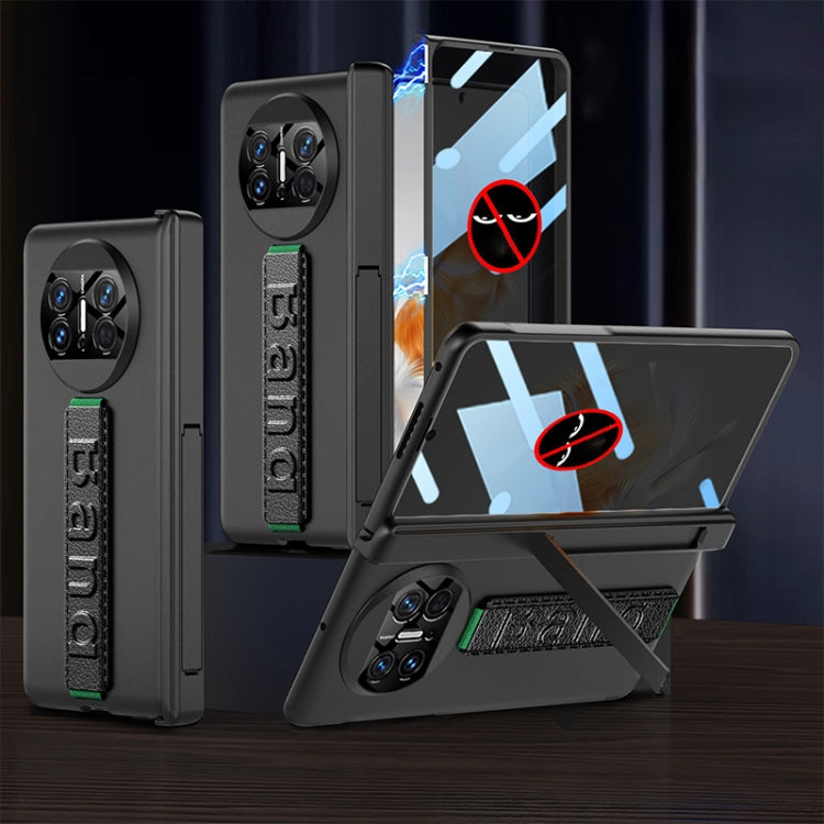 For Huawei Mate X3 Wristband Integrated Privacy Film Magnetic Hinge Phone Case