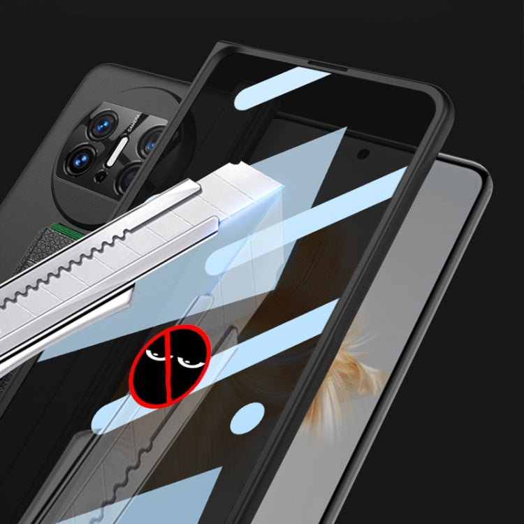 For Huawei Mate X3 Wristband Integrated Privacy Film Magnetic Hinge Phone Case