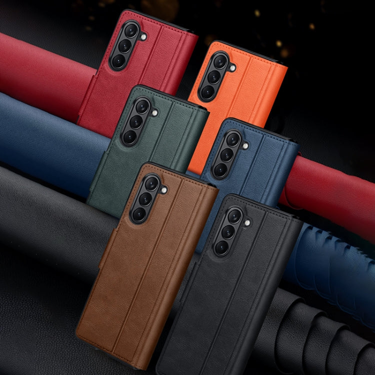 For Samsung Ga6axy Z Fold6 SULADA All-inclusive Magnetic Snap Flip Leather Phone Case