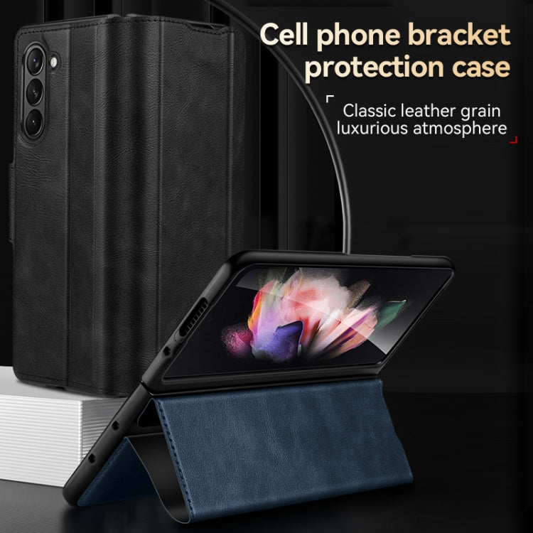For Samsung Ga6axy Z Fold6 SULADA All-inclusive Magnetic Snap Flip Leather Phone Case