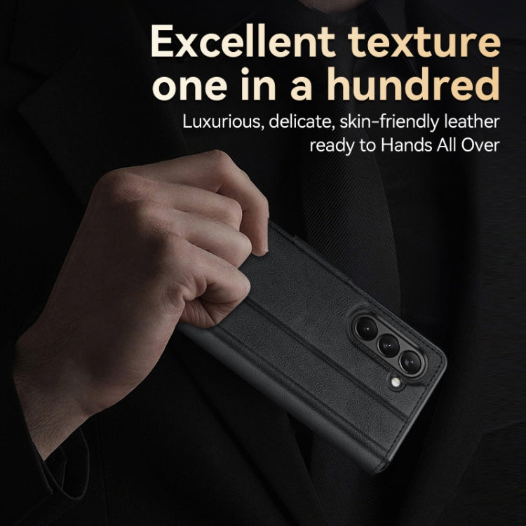 For Samsung Ga6axy Z Fold6 SULADA All-inclusive Magnetic Snap Flip Leather Phone Case