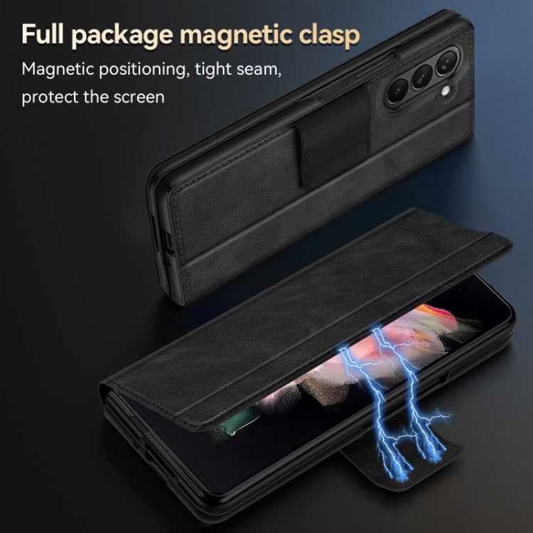 For Samsung Ga6axy Z Fold6 SULADA All-inclusive Magnetic Snap Flip Leather Phone Case