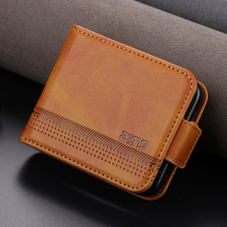 For Samsung Galaxy Z Flip7 FE / Flip6 AZNS Magnetic Calf Texture Flip Leather Phone Case