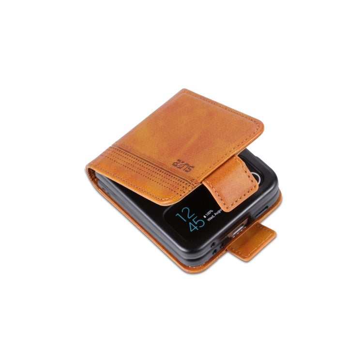 For Samsung Galaxy Z Flip7 FE / Flip6 AZNS Magnetic Calf Texture Flip Leather Phone Case
