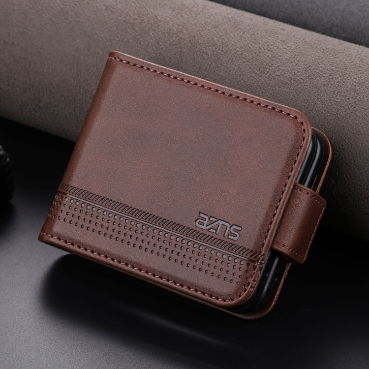 For Samsung Galaxy Z Flip7 FE / Flip6 AZNS Magnetic Calf Texture Flip Leather Phone Case