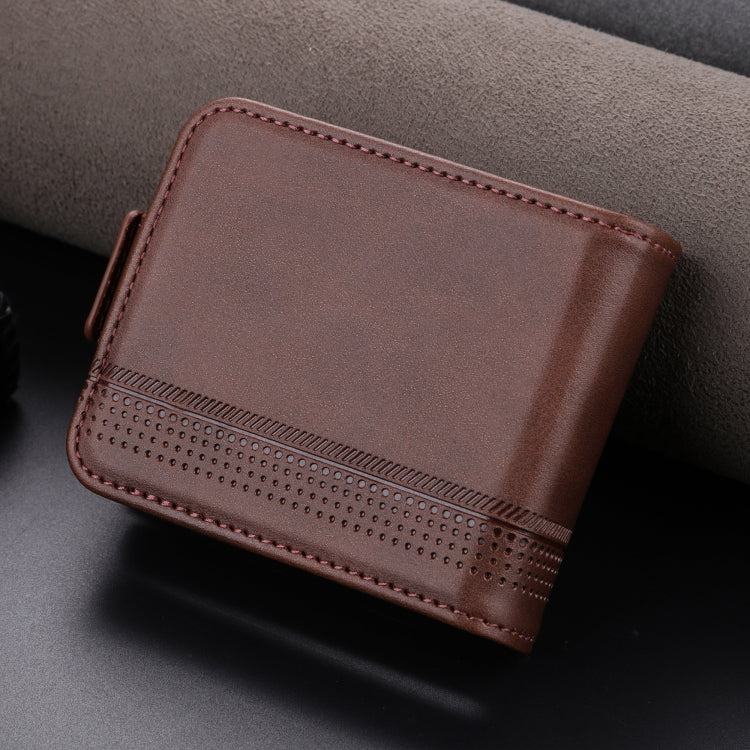 For Samsung Galaxy Z Flip7 FE / Flip6 AZNS Magnetic Calf Texture Flip Leather Phone Case
