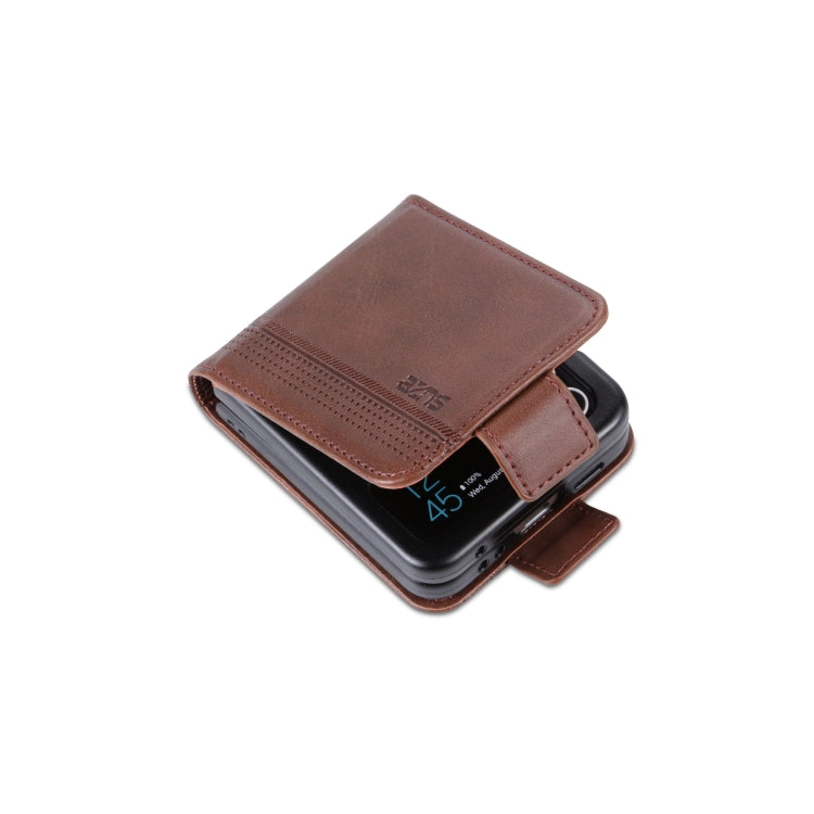 For Samsung Galaxy Z Flip7 FE / Flip6 AZNS Magnetic Calf Texture Flip Leather Phone Case