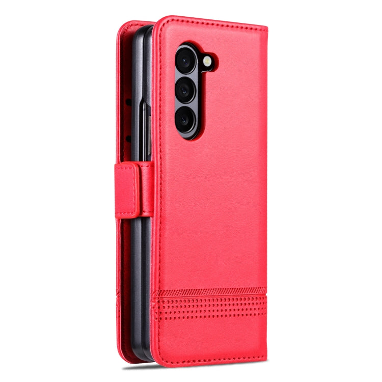 For Samsung Galaxy Z Fold6 5G AZNS Magnetic Calf Texture Flip Leather Phone Case