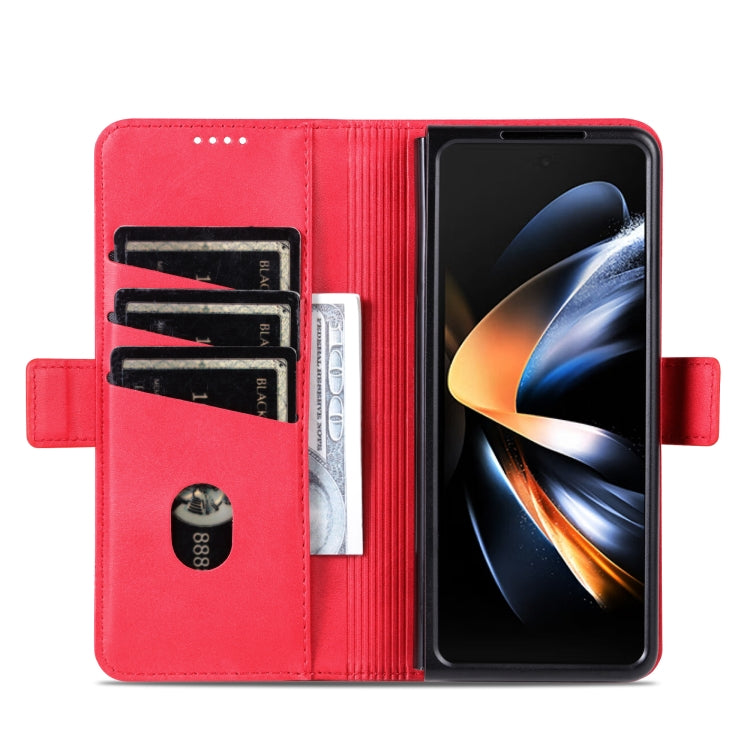For Samsung Galaxy Z Fold6 5G AZNS Magnetic Calf Texture Flip Leather Phone Case