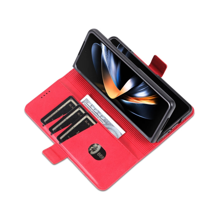 For Samsung Galaxy Z Fold6 5G AZNS Magnetic Calf Texture Flip Leather Phone Case