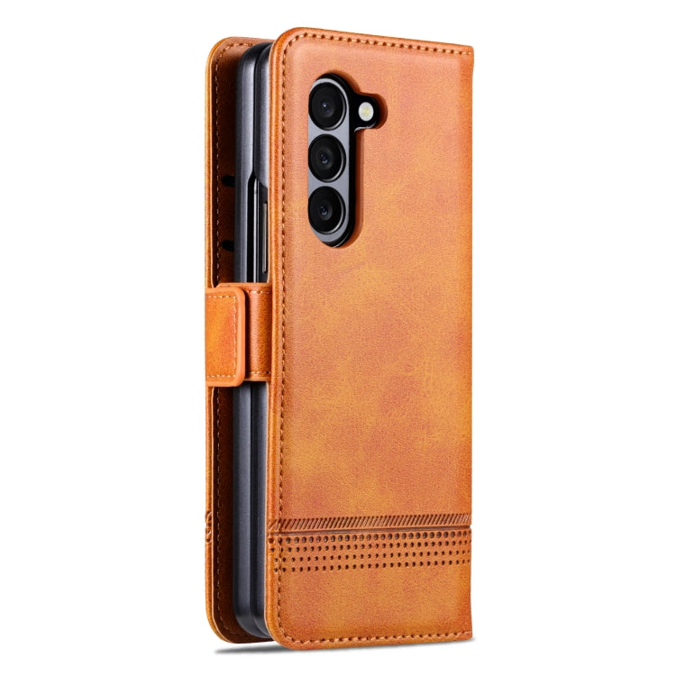 For Samsung Galaxy Z Fold6 5G AZNS Magnetic Calf Texture Flip Leather Phone Case