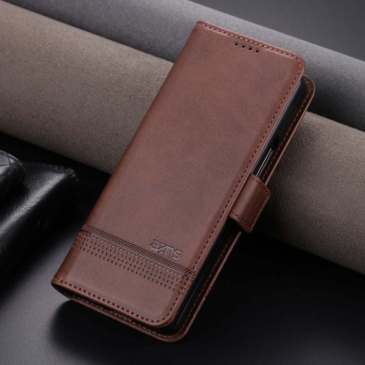 For Samsung Galaxy Z Fold6 5G AZNS Magnetic Calf Texture Flip Leather Phone Case