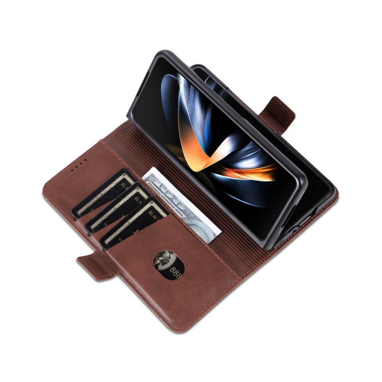 For Samsung Galaxy Z Fold6 5G AZNS Magnetic Calf Texture Flip Leather Phone Case
