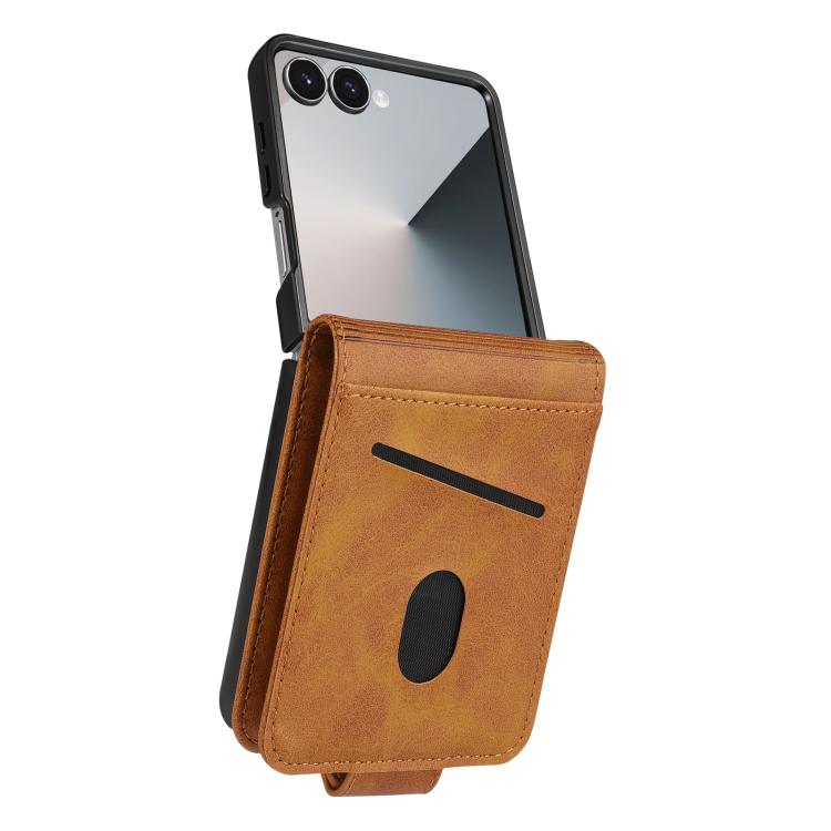 For Samsung Galaxy Z Flip7 5G AZNS Magnetic Calf Texture Flip Leather Phone Case