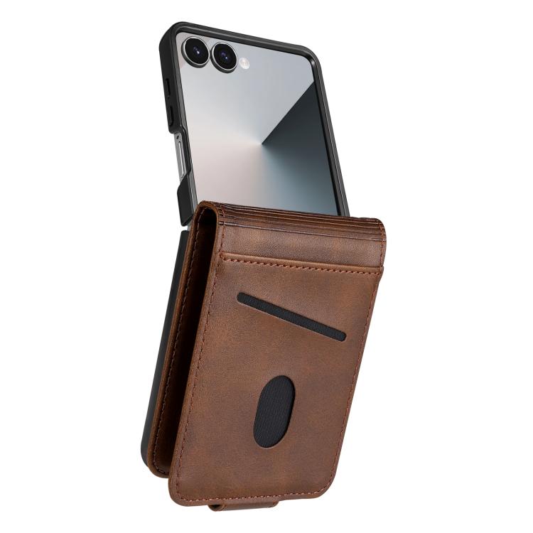 For Samsung Galaxy Z Flip7 5G AZNS Magnetic Calf Texture Flip Leather Phone Case