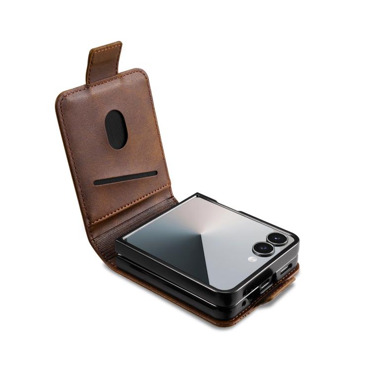 For Samsung Galaxy Z Flip7 5G AZNS Magnetic Calf Texture Flip Leather Phone Case