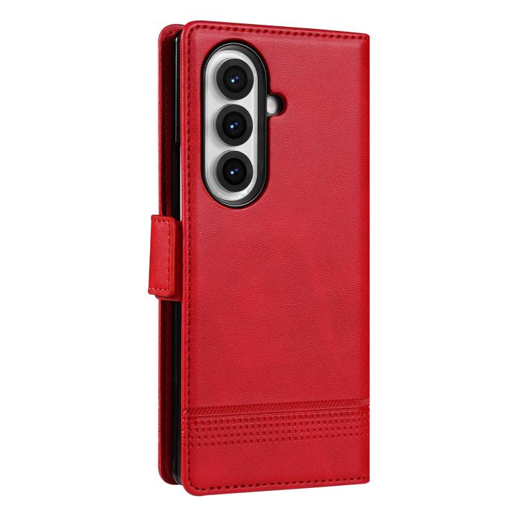 For Samsung Galaxy Z Fold7 5G AZNS Magnetic Calf Texture Flip Leather Phone Case