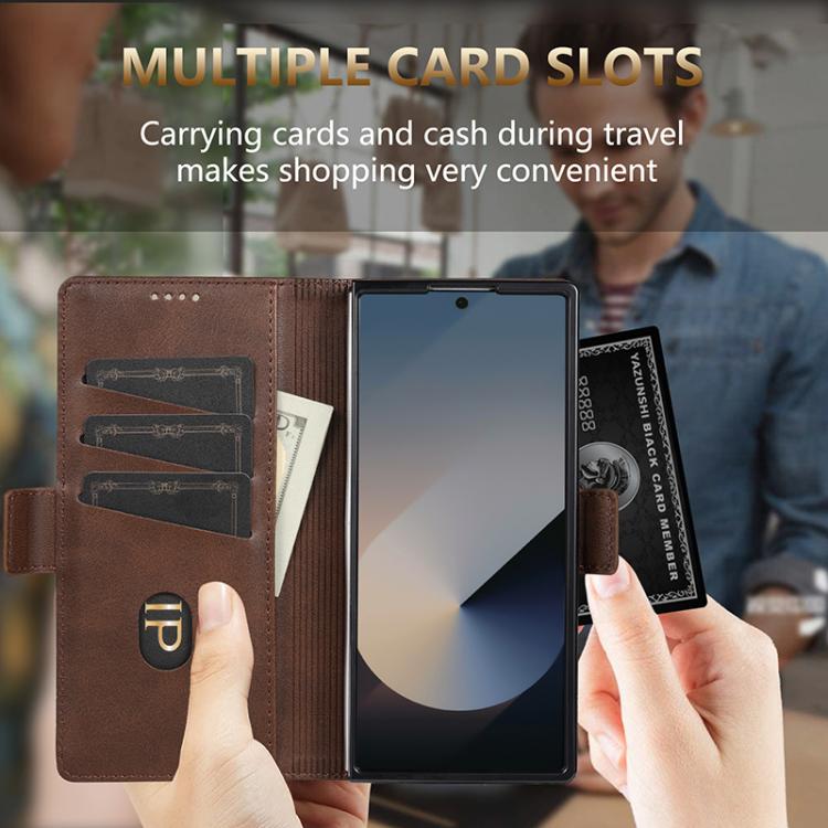 For Samsung Galaxy Z Fold7 5G AZNS Magnetic Calf Texture Flip Leather Phone Case