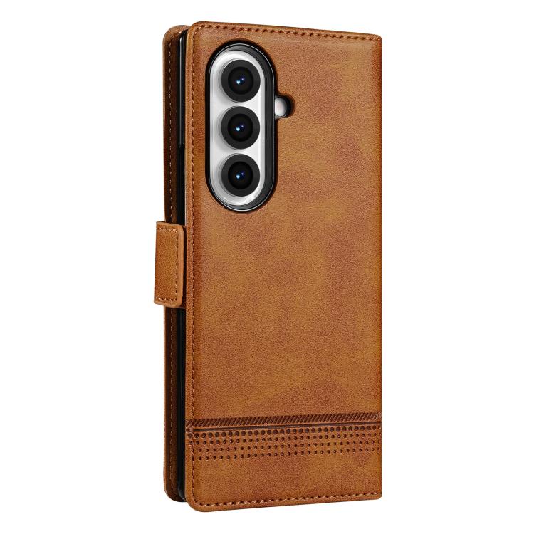 For Samsung Galaxy Z Fold7 5G AZNS Magnetic Calf Texture Flip Leather Phone Case