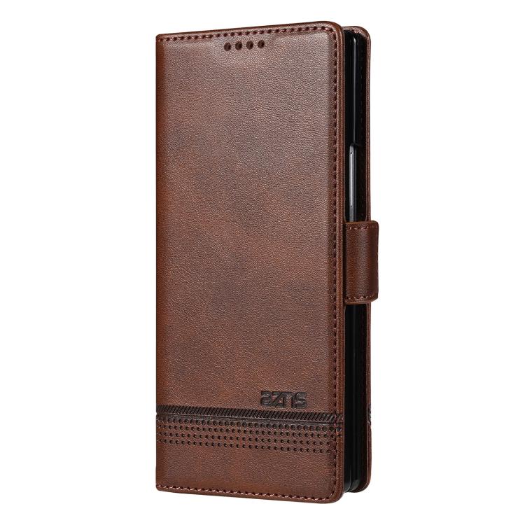 For Samsung Galaxy Z Fold7 5G AZNS Magnetic Calf Texture Flip Leather Phone Case