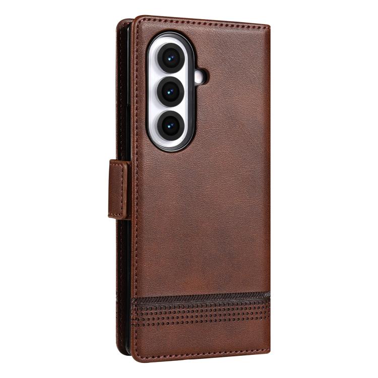 For Samsung Galaxy Z Fold7 5G AZNS Magnetic Calf Texture Flip Leather Phone Case