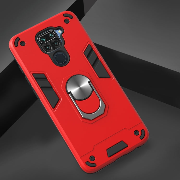For Xiaomi Redmi Note 9 2 in 1 Armour Series PC + TPU Protective Case with Ring Holder