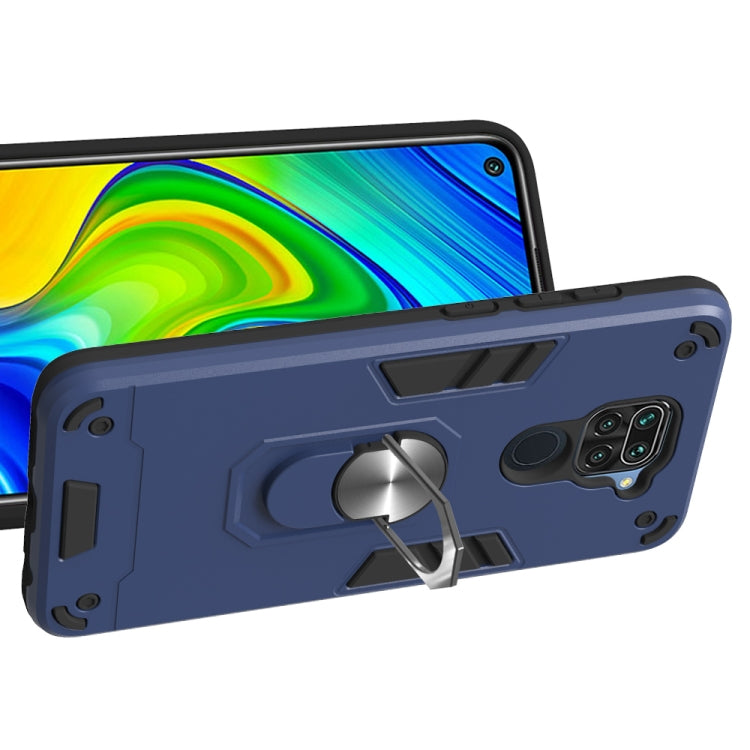 For Xiaomi Redmi Note 9 2 in 1 Armour Series PC + TPU Protective Case with Ring Holder