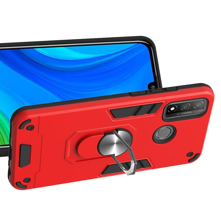 For Huawei P Smart(2020) 2 in 1 Armour Series PC + TPU Protective Case with Ring Holder