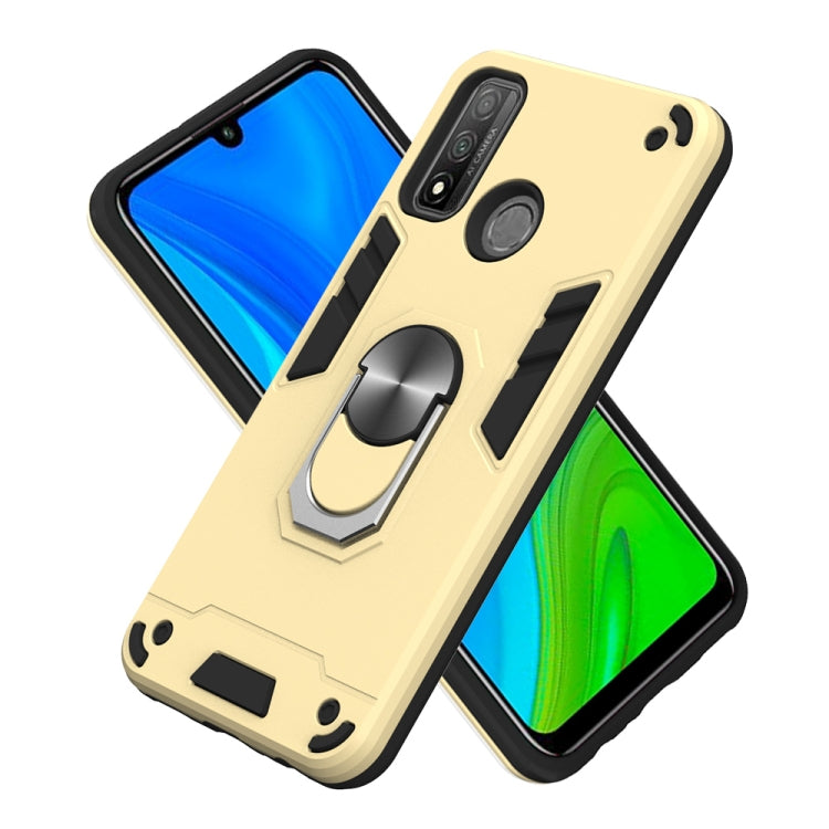 For Huawei P Smart(2020) 2 in 1 Armour Series PC + TPU Protective Case with Ring Holder