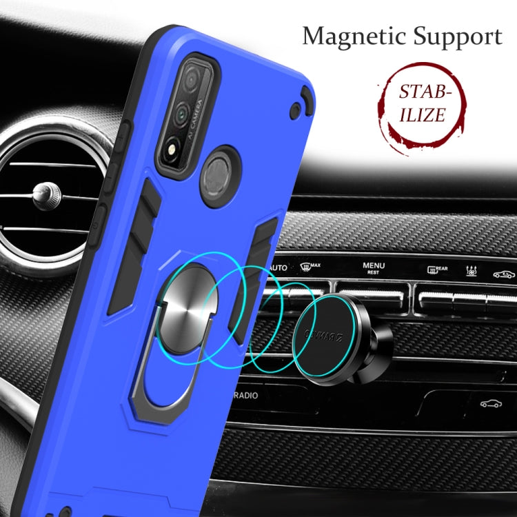 For Huawei P Smart(2020) 2 in 1 Armour Series PC + TPU Protective Case with Ring Holder