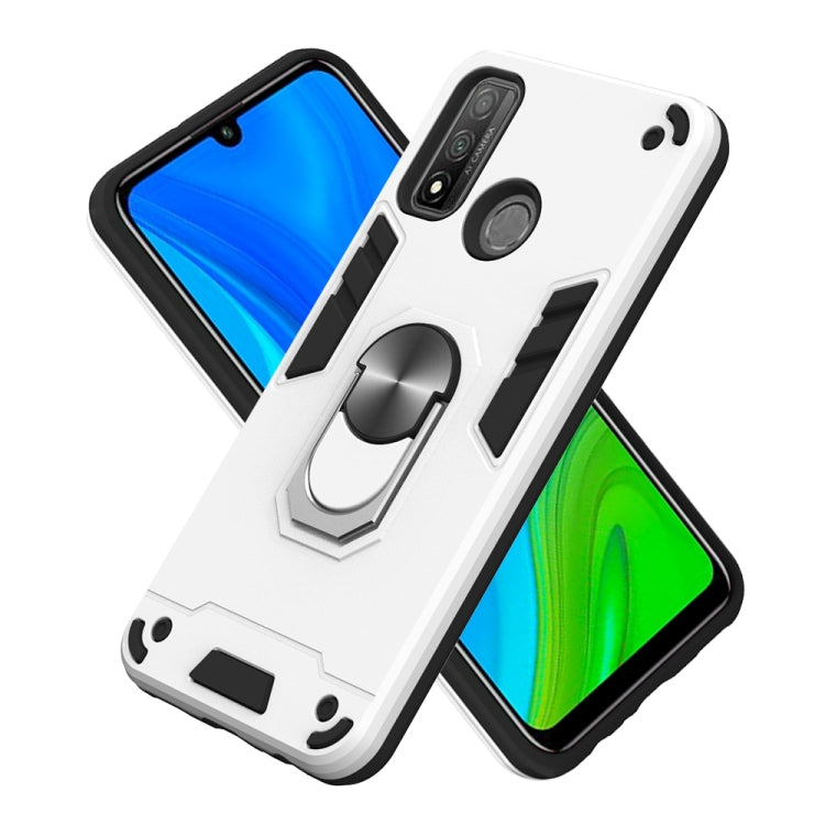 For Huawei P Smart(2020) 2 in 1 Armour Series PC + TPU Protective Case with Ring Holder