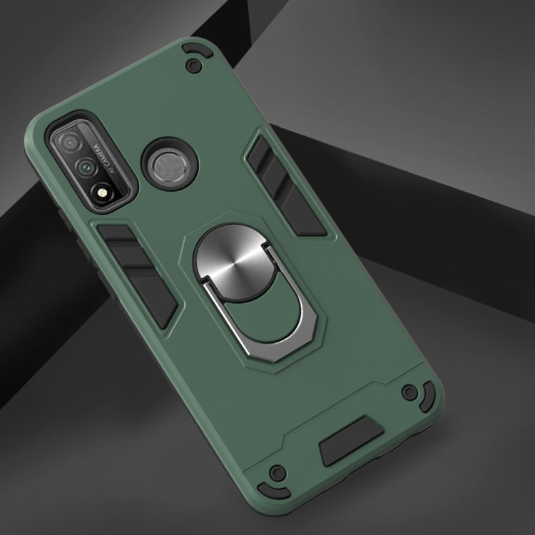 For Huawei P Smart(2020) 2 in 1 Armour Series PC + TPU Protective Case with Ring Holder