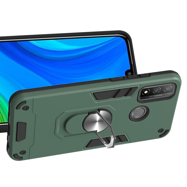 For Huawei P Smart(2020) 2 in 1 Armour Series PC + TPU Protective Case with Ring Holder