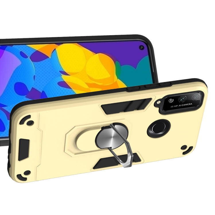 For Huawei Honor Play 4T 2 in 1 Armour Series PC + TPU Protective Case with Ring Holder