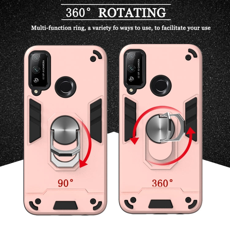 For Huawei Honor Play 4T 2 in 1 Armour Series PC + TPU Protective Case with Ring Holder